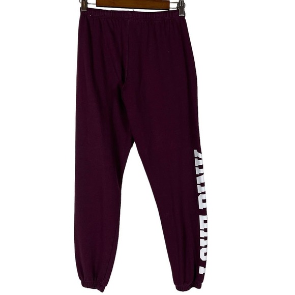 PINK VICTORIA'S SECRET MAROON JEWELED 2 PIECE LOUNGE SET WOMEN'S SIZE XS - Picture 9 of 12